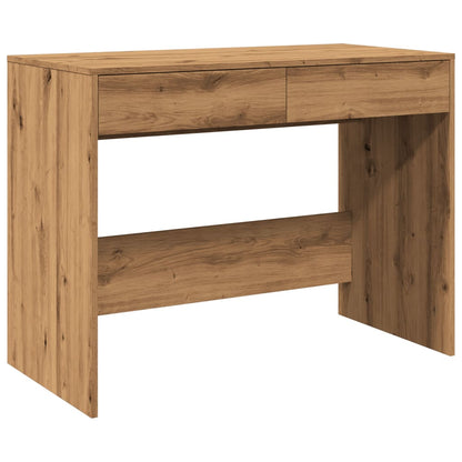 Scrivania Rovere Artigianale 101x50x76,5cm in Legno Multistrato - homemem39
