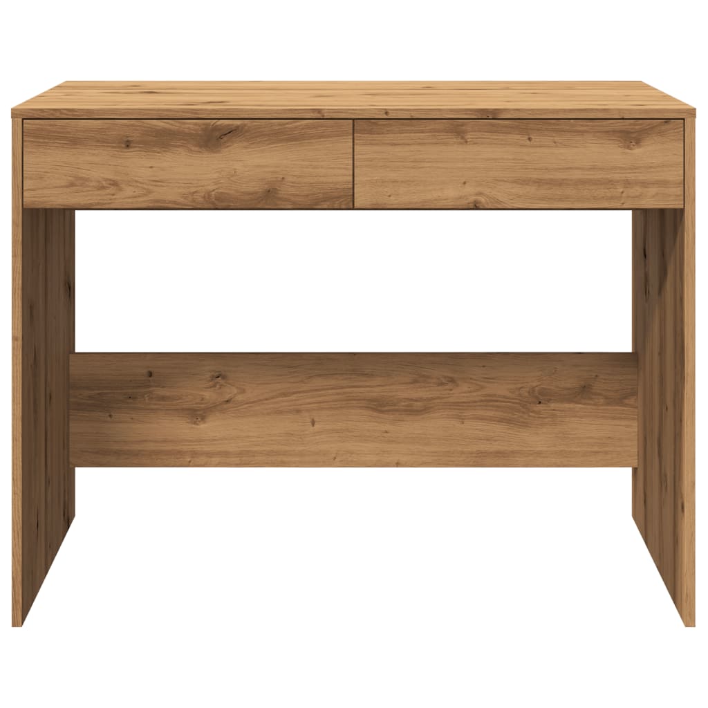 Scrivania Rovere Artigianale 101x50x76,5cm in Legno Multistrato - homemem39