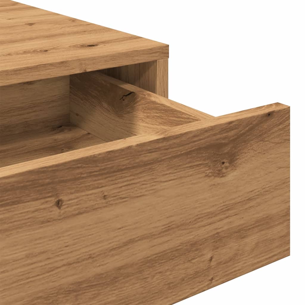 Scrivania Rovere Artigianale 101x50x76,5cm in Legno Multistrato - homemem39