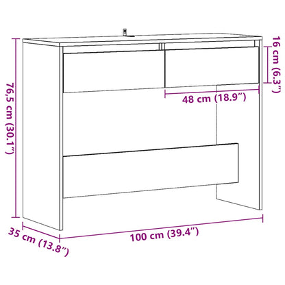 Tavolino Consolle Legno Vecchio 100x35x76,5 cm in Truciolato | homemem39