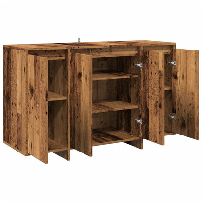 Credenza Legno Antico 120x41x75 cm in Legno Multistrato - homemem39