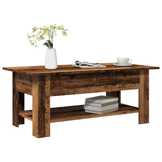 Tavolino da Salotto Legno Antico 102x55x42 cm Legno Multistrato | homemem39