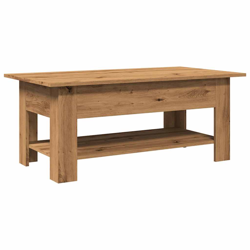 Tavolino Salotto Rovere Artigianale 102x55x42 cm Multistrato | homemem39