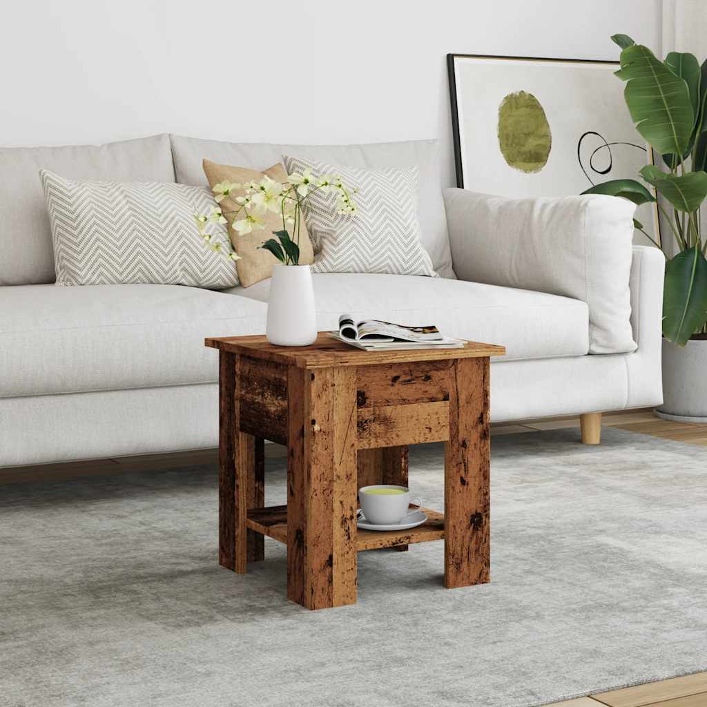 Tavolino da Salotto Legno Antico 40x40x42 cm Legno Multistrato | homemem39