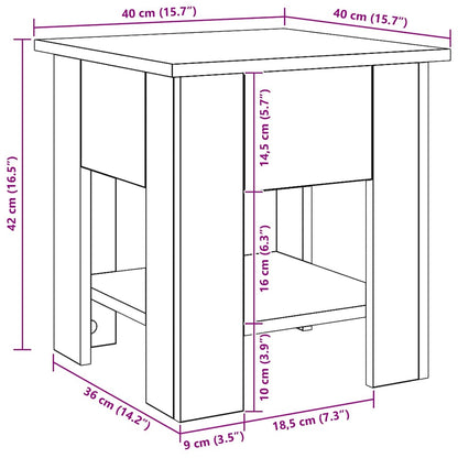 Tavolino da Salotto Artigianale 40x40x42 cm Legno Multistrato