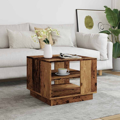 Tavolino da Salotto Legno Antico 55x55x42 cm Legno Multistrato | homemem39