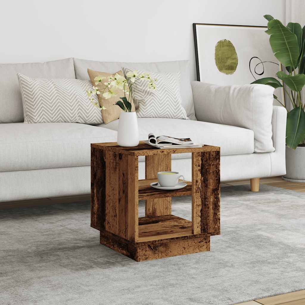 Tavolino da Salotto Legno Antico 40x40x43 cm Legno Multistrato | homemem39