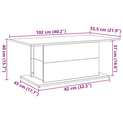 Tavolino da Salotto Legno Antico 102x55,5x40 cm in Truciolato | homemem39