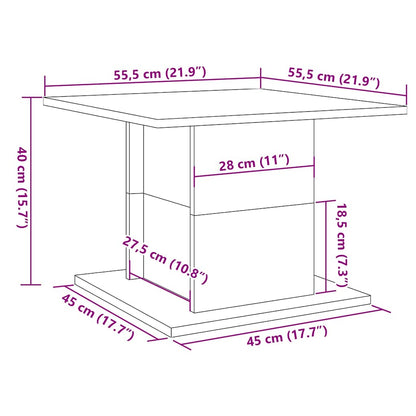 Tavolino Salotto Rovere Artigianale 55,5x55,5x40 cm Truciolato | homemem39