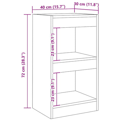 Libreria/Divisorio in Rovere Artigianale 40x30x72 cm