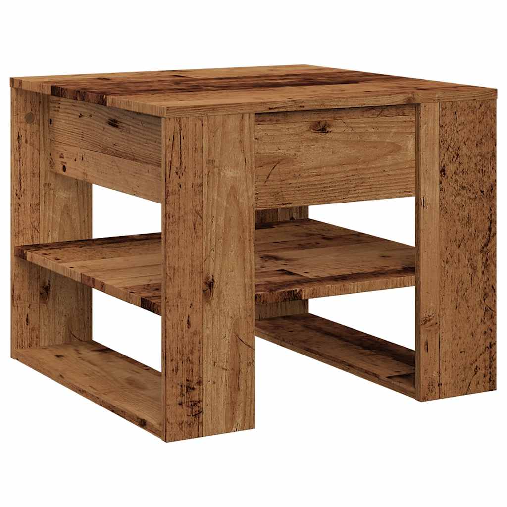 Tavolino da Salotto Legno Vecchio 55,5x55x45 cm in Truciolato | homemem39