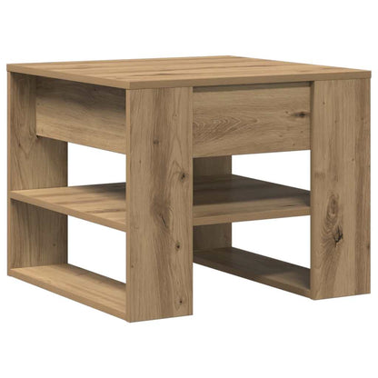 Tavolino Salotto Rovere Artigianale 55,5x55x45 cm in Truciolato | homemem39