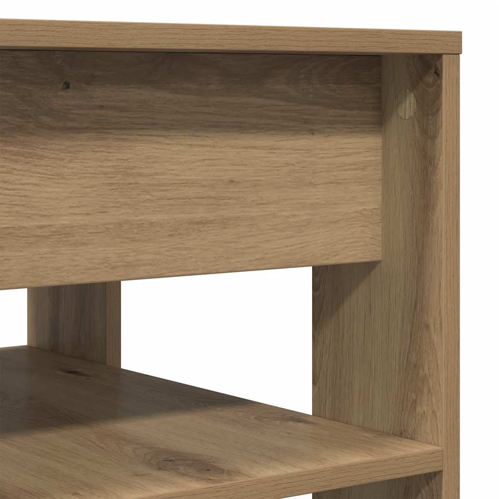 Tavolino Salotto Rovere Artigianale 55,5x55x45 cm in Truciolato | homemem39