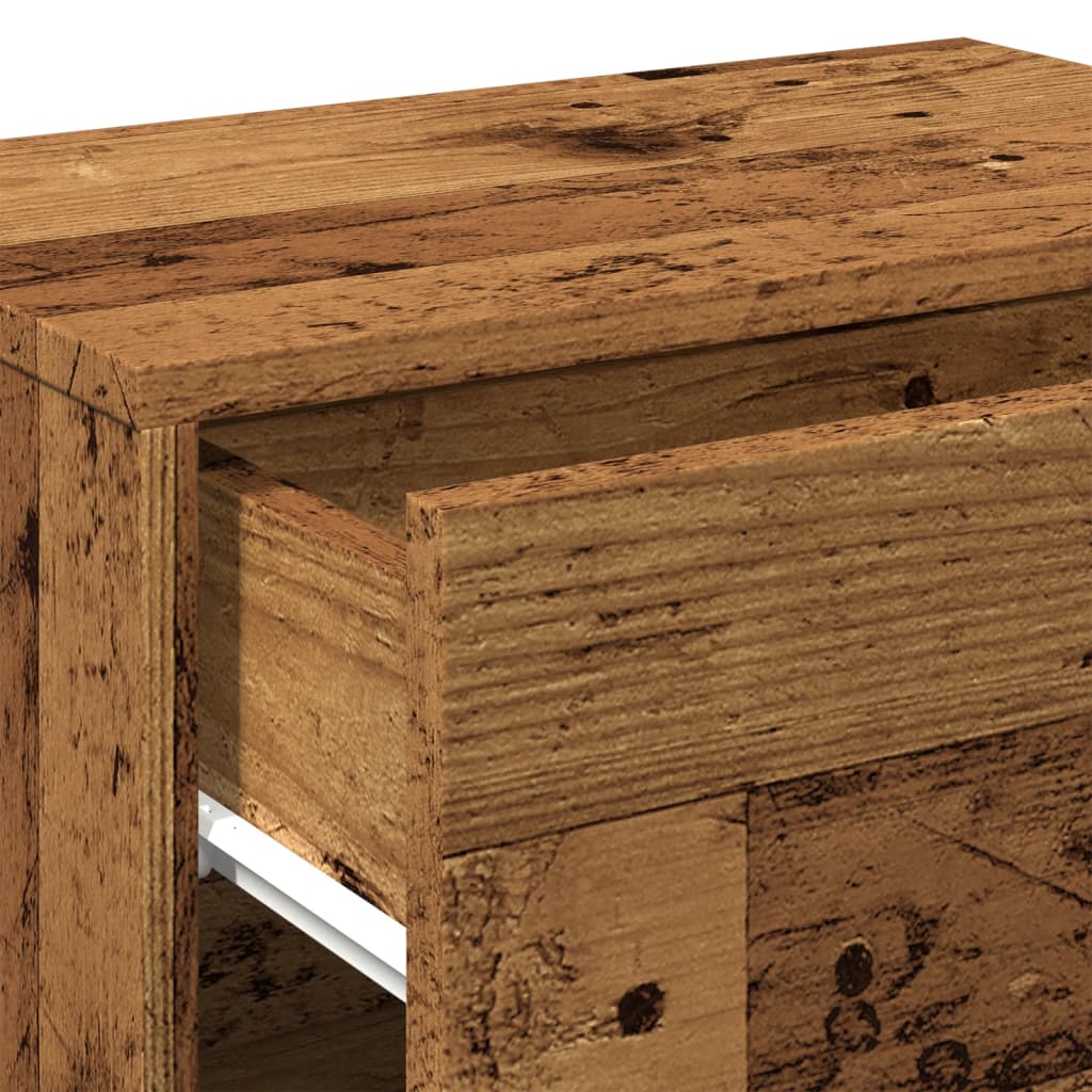 Comodini da Parete 2pz Legno Antico