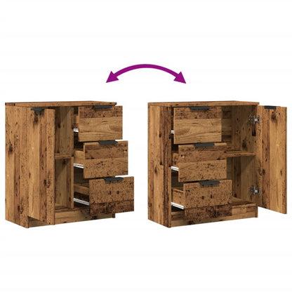 Credenza Legno Antico 60x30x70 cm in Truciolato - homemem39