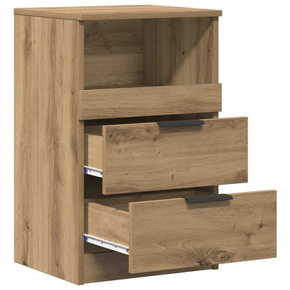 Comodino Rovere Artigianale 40x36x65 cm in Legno Multistrato