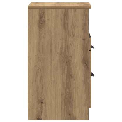 Comodino Rovere Artigianale 40x36x65 cm in Legno Multistrato