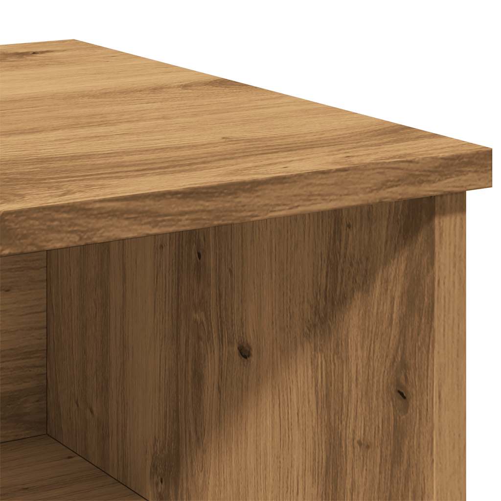 Comodino Rovere Artigianale 40x36x65 cm in Legno Multistrato