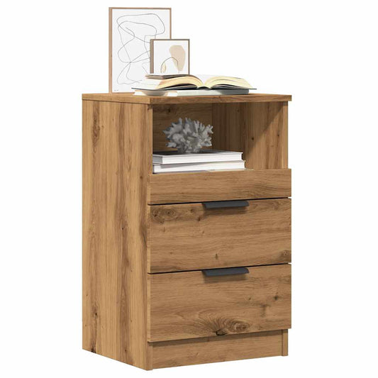 Comodino Rovere Artigianale 40x36x65 cm in Legno Multistrato