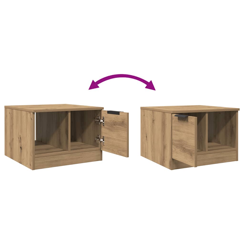 Tavolino da Salotto Rovere Artigianale 50x50x36 cm Truciolato | homemem39