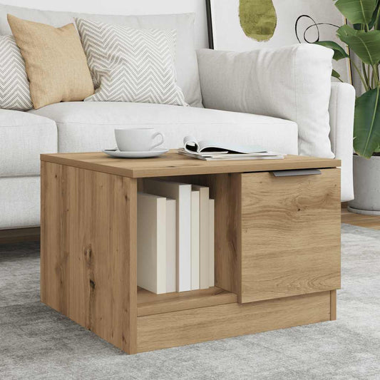 Tavolino da Salotto Rovere Artigianale 50x50x36 cm Truciolato | homemem39