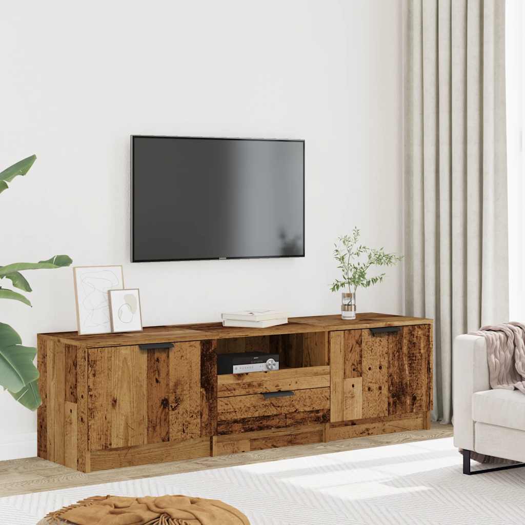 Mobile Porta TV in Legno Vecchio 140x35x40 cm in Truciolato | homemem39
