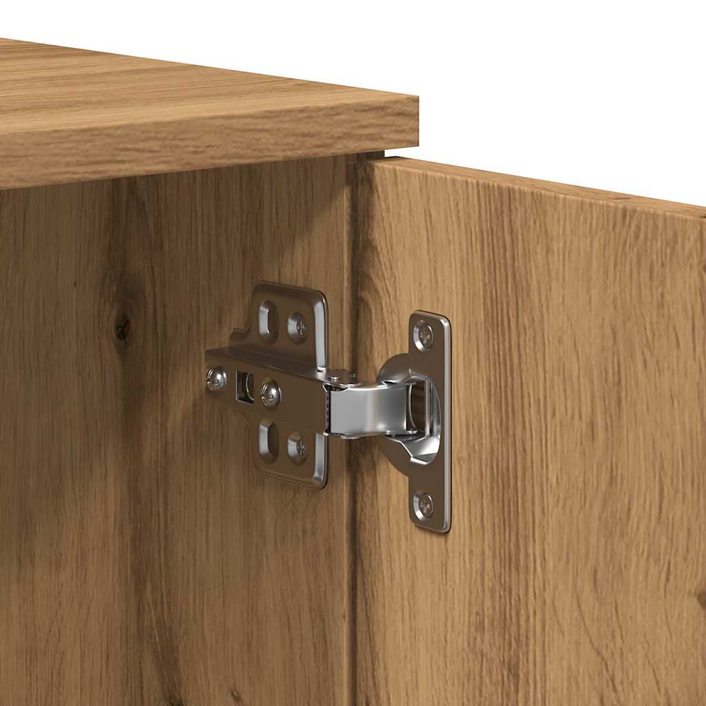 Mobile Porta TV Rovere Artigianale 140x35x40 cm in Truciolato - homemem39