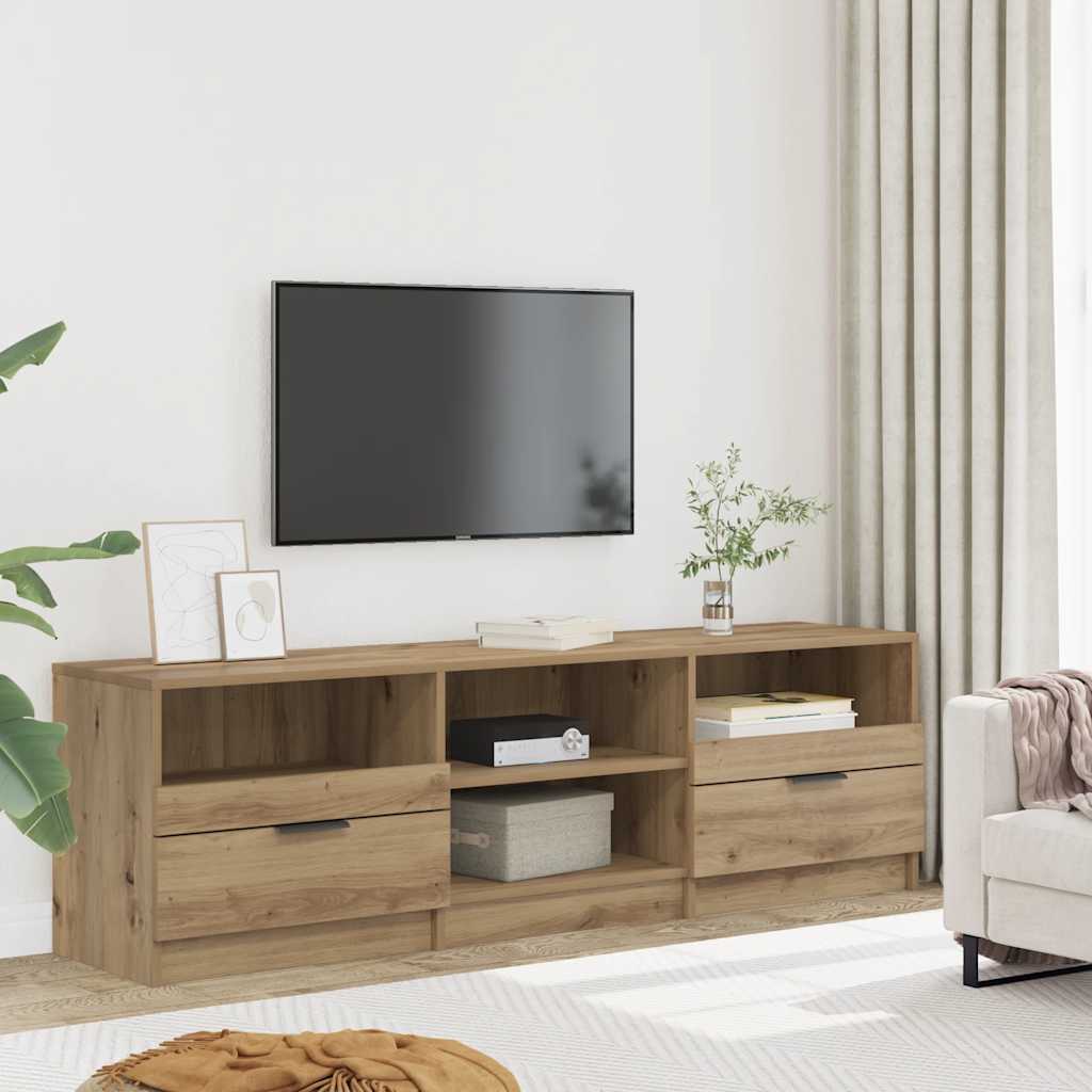 Mobile Porta TV Rovere Artigianale 150x33,5x45 cm in Truciolato