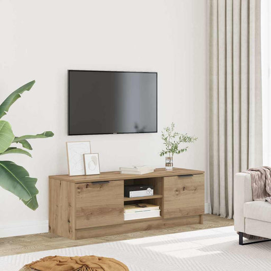 Mobile TV Marrone Artigianale 102x35x36,5 cm Legno Multistrato