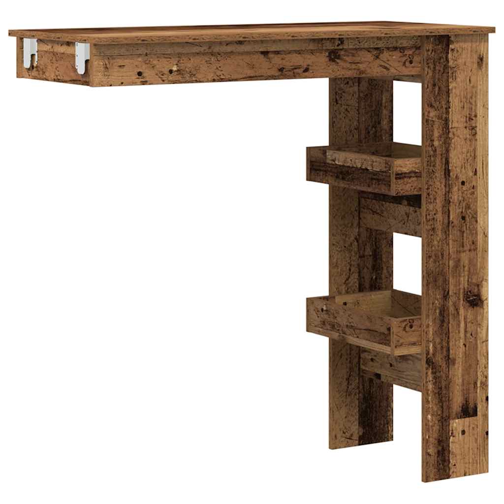 Bancone da Muro Legno Antico 102x45x103,5cm Legno Multistrato | homemem39