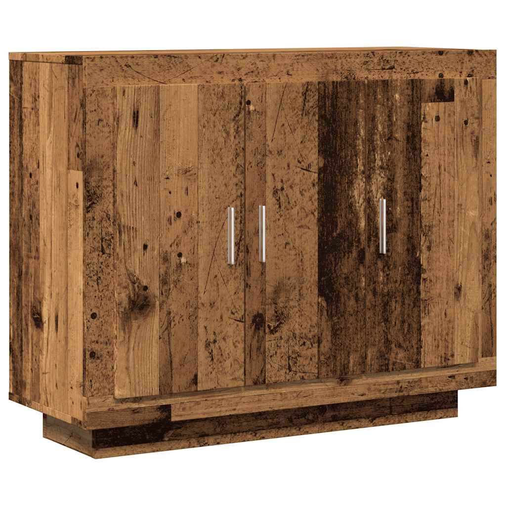 Credenza Legno Antico 92x35x75 cm in Legno Multistrato - homemem39