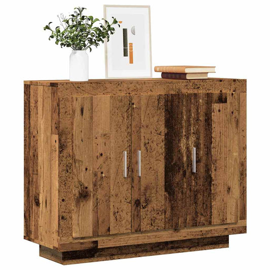 Credenza Legno Antico 92x35x75 cm in Legno Multistrato - homemem39