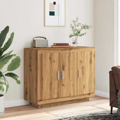 Credenza Rovere Artigianale 92x35x75 cm in Legno Multistrato - homemem39