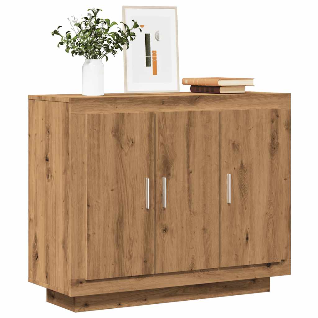 Credenza Rovere Artigianale 92x35x75 cm in Legno Multistrato - homemem39