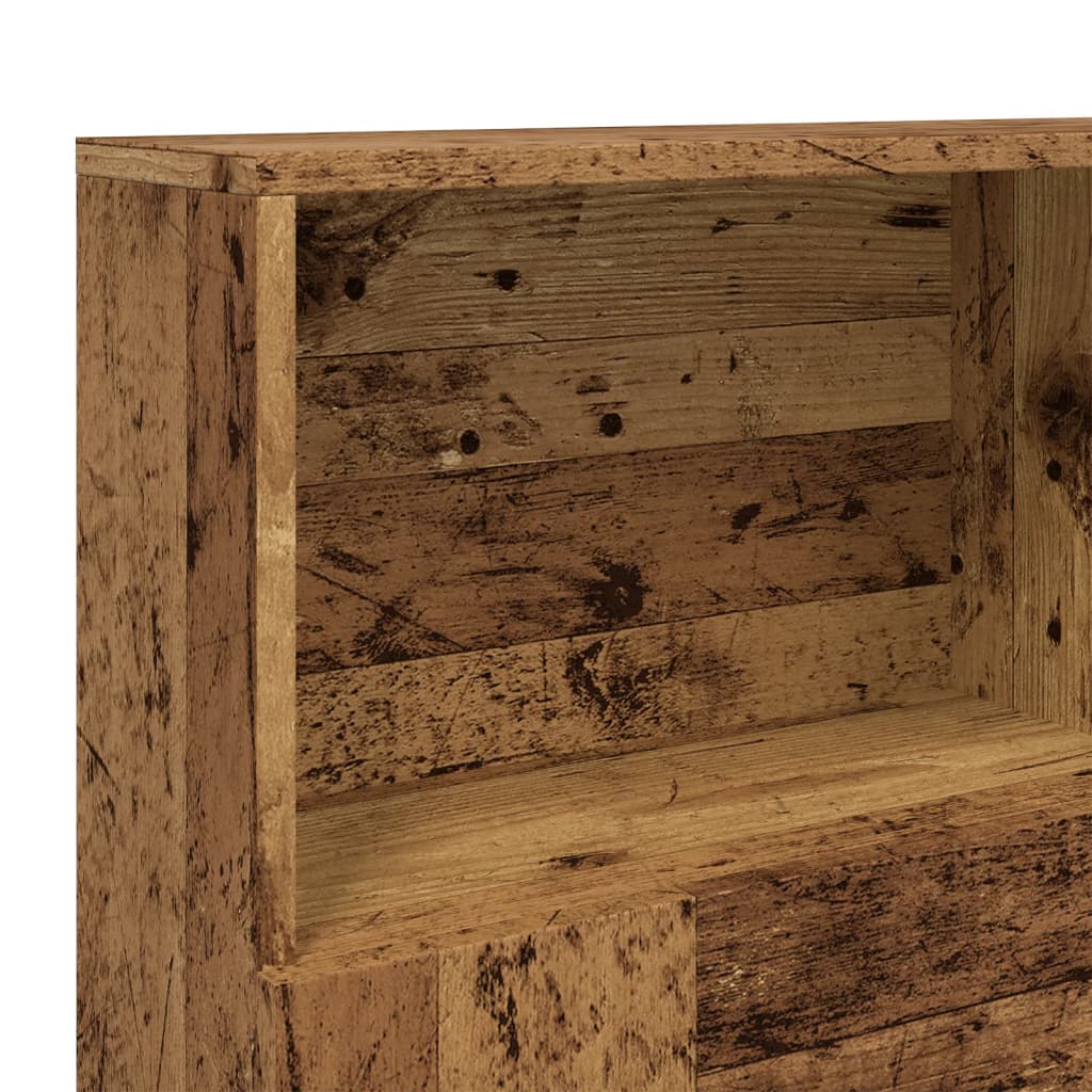 Testiera con Scomparti Legno Antico 140x19x103,5 cm - homemem39