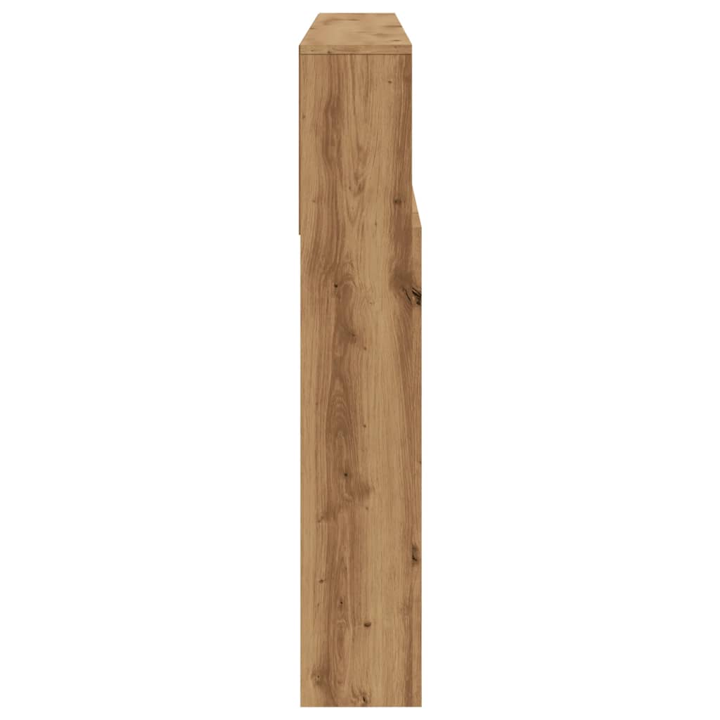 Mobiletto con testiera in rovere artigianale 180x19x103,5 cm in legno ingegnerizzato