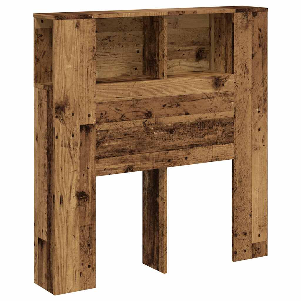 Testiera con Contenitore Legno 100x18,5x102,5 cm in Multistrato - homemem39