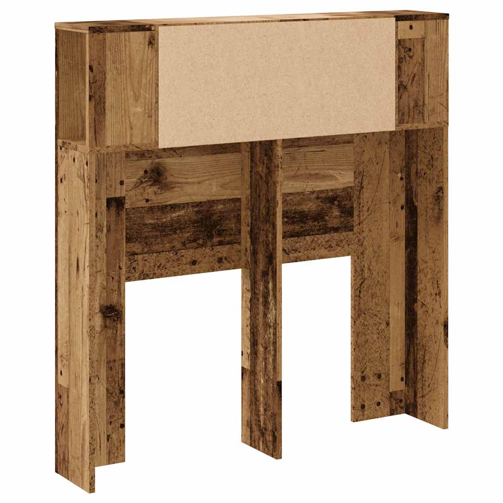 Testiera con Contenitore Legno 100x18,5x102,5 cm in Multistrato - homemem39