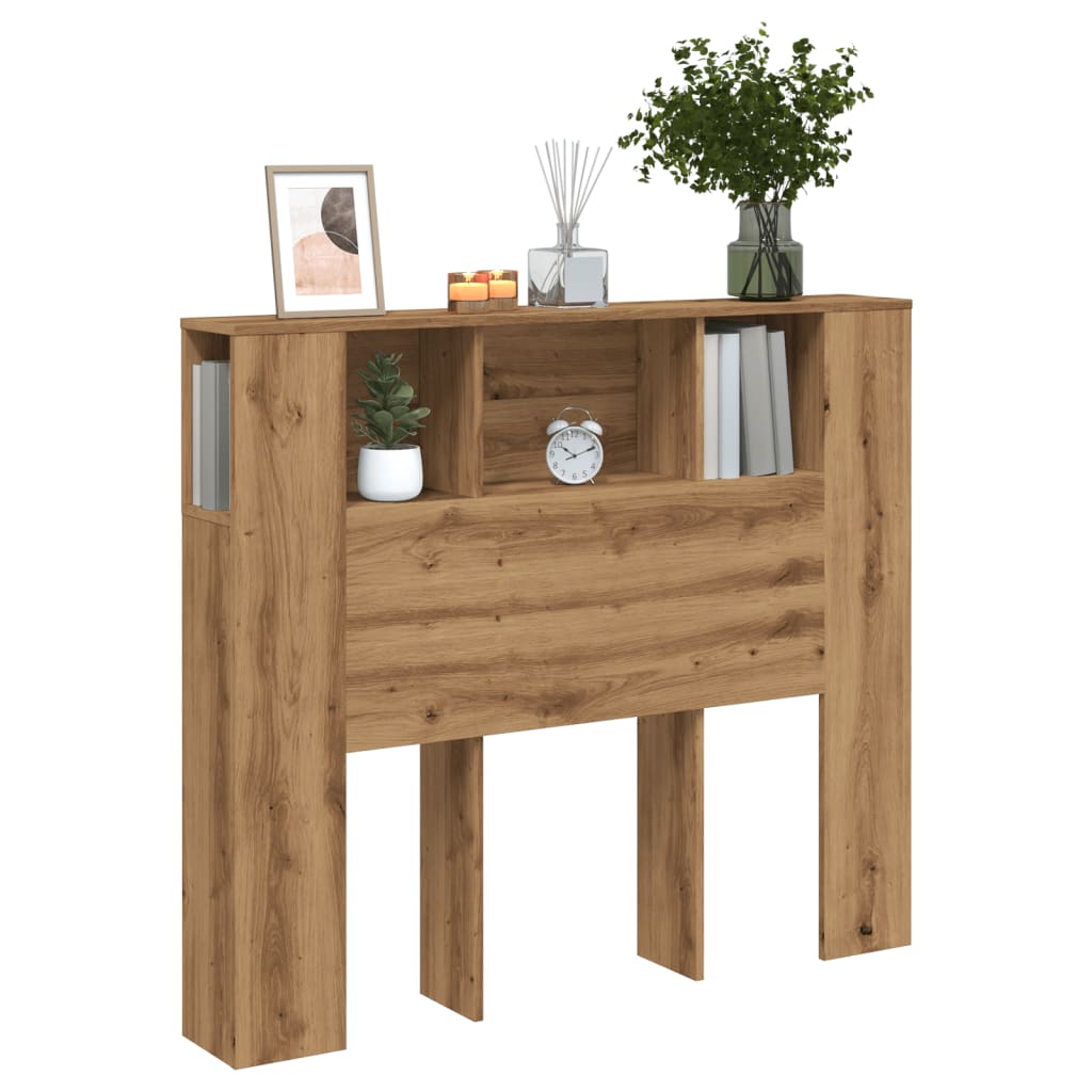 Testiera con Contenitore Artigianale 120x19x104,5cm Multistrato - homemem39