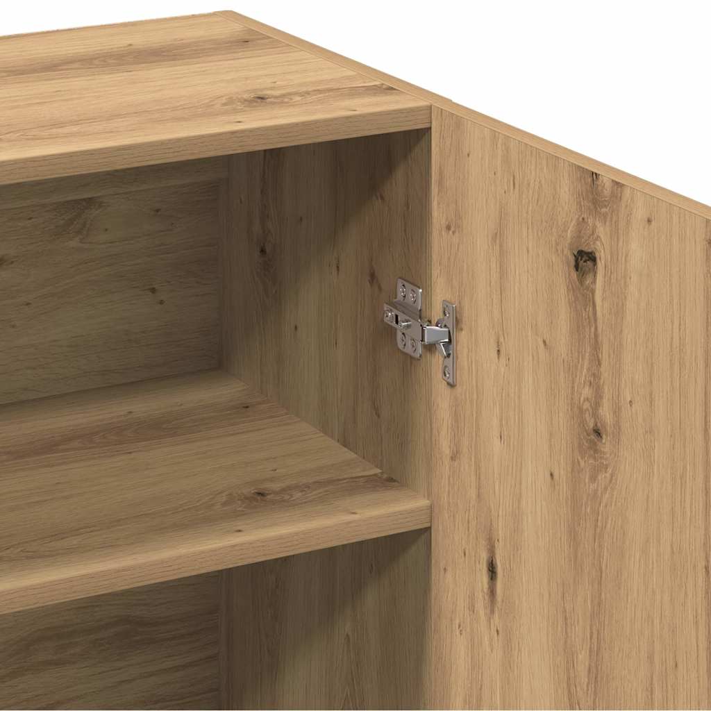 Credenza Rovere Artigianale 70x34x90 cm in Legno Multistrato - homemem39