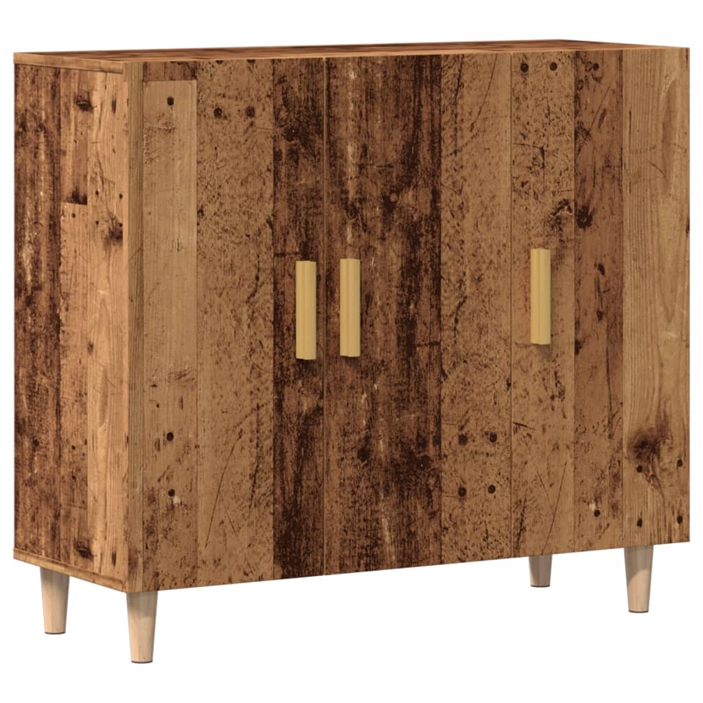 Credenza Legno Antico 90x34x80 cm in Legno Multistrato - homemem39