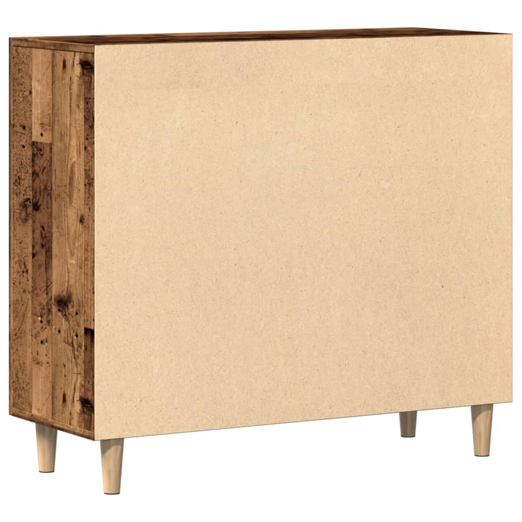 Credenza Legno Antico 90x34x80 cm in Legno Multistrato - homemem39