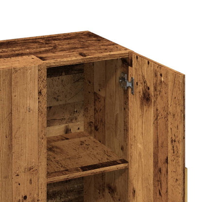 Credenza Legno Antico 90x34x80 cm in Legno Multistrato - homemem39