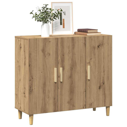 Credenza Rovere Artigianale 90x34x80 cm in Legno Multistrato - homemem39