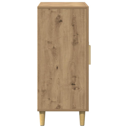 Credenza Rovere Artigianale 90x34x80 cm in Legno Multistrato - homemem39