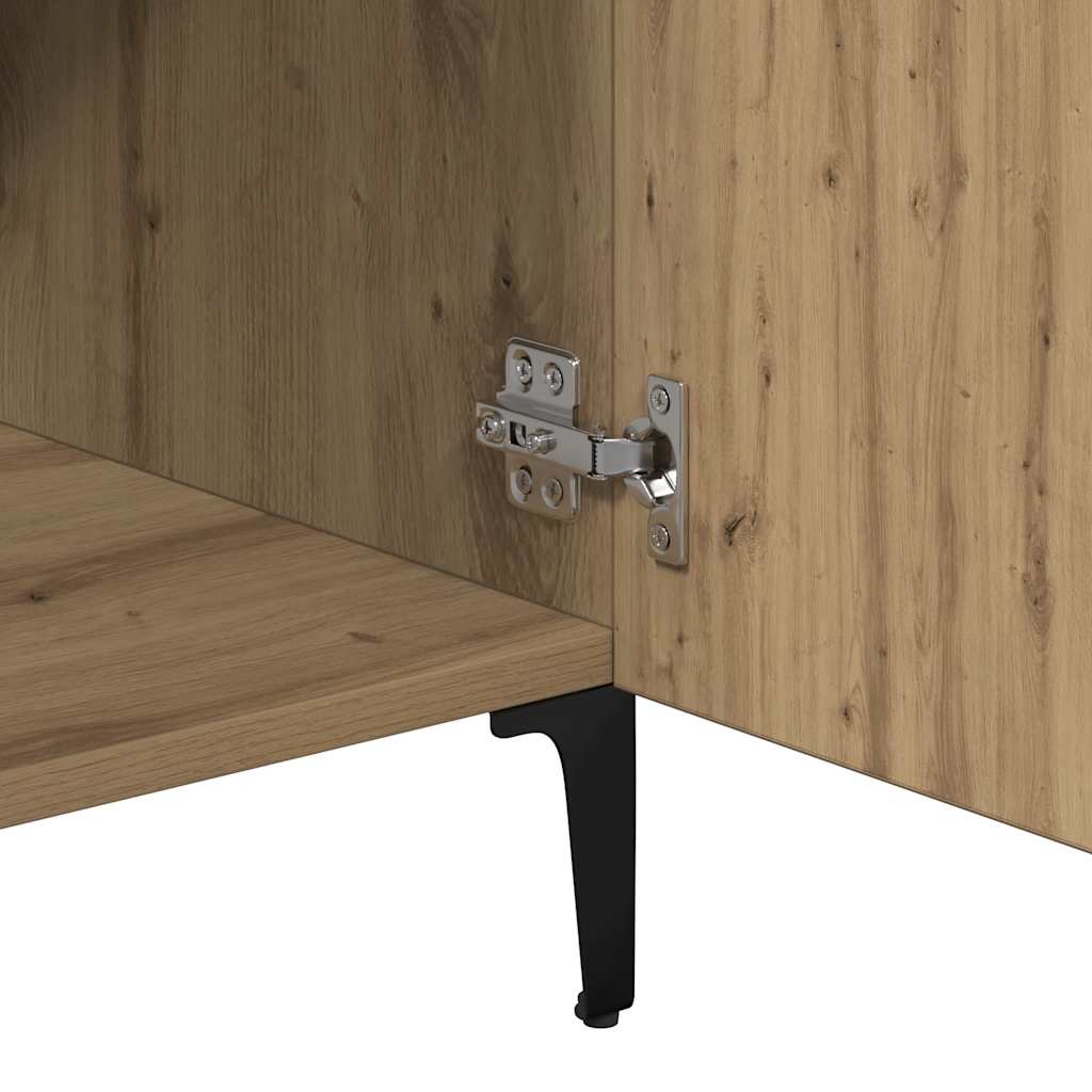 Credenza Rovere Artigianale 90x34x80 cm in Legno Multistrato