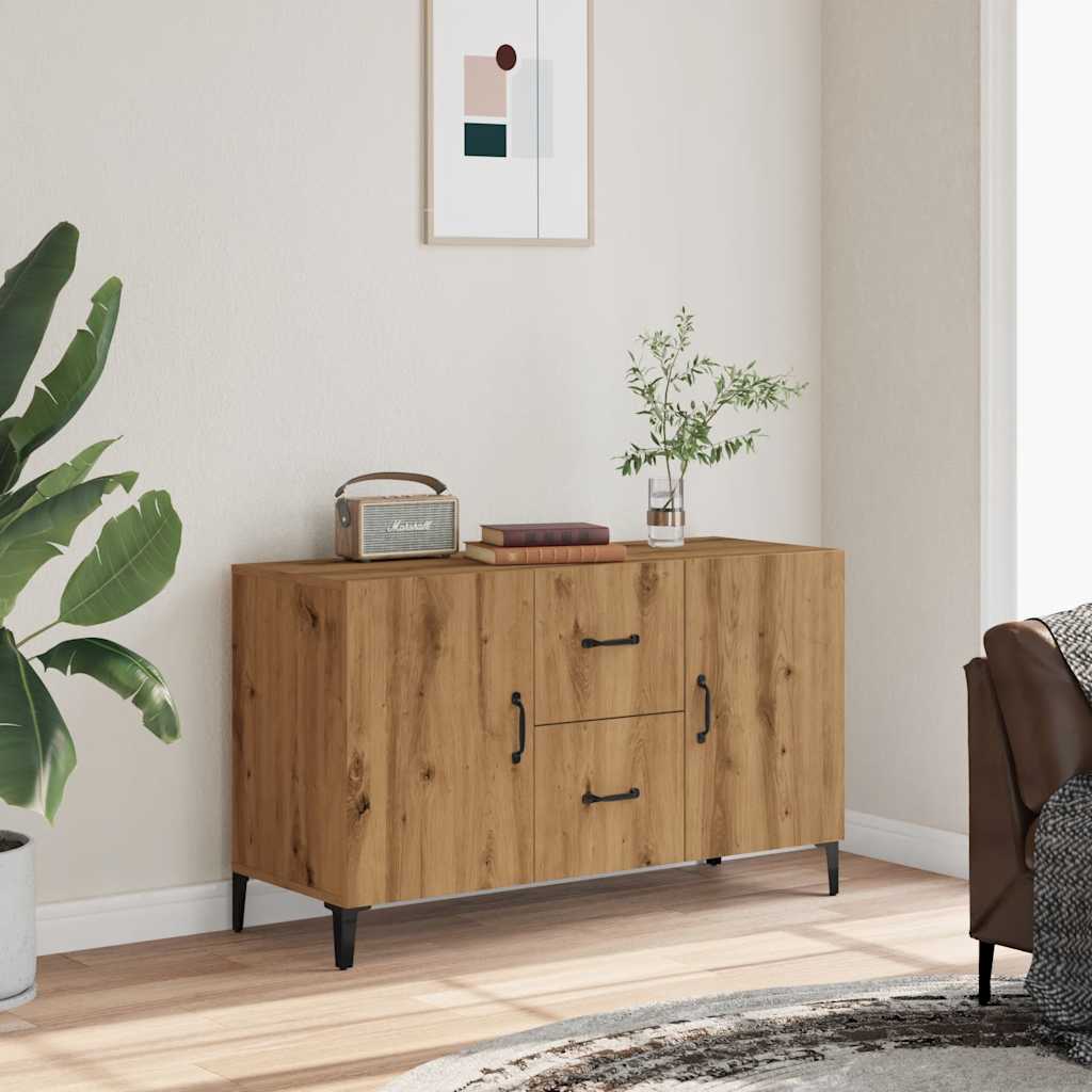 Credenza Rovere Artigianale 100x36x60 cm in Legno Multistrato - homemem39