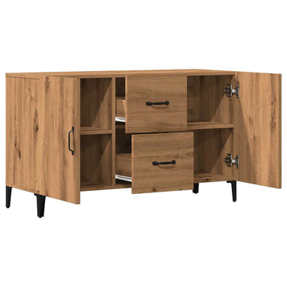 Credenza Rovere Artigianale 100x36x60 cm in Legno Multistrato - homemem39