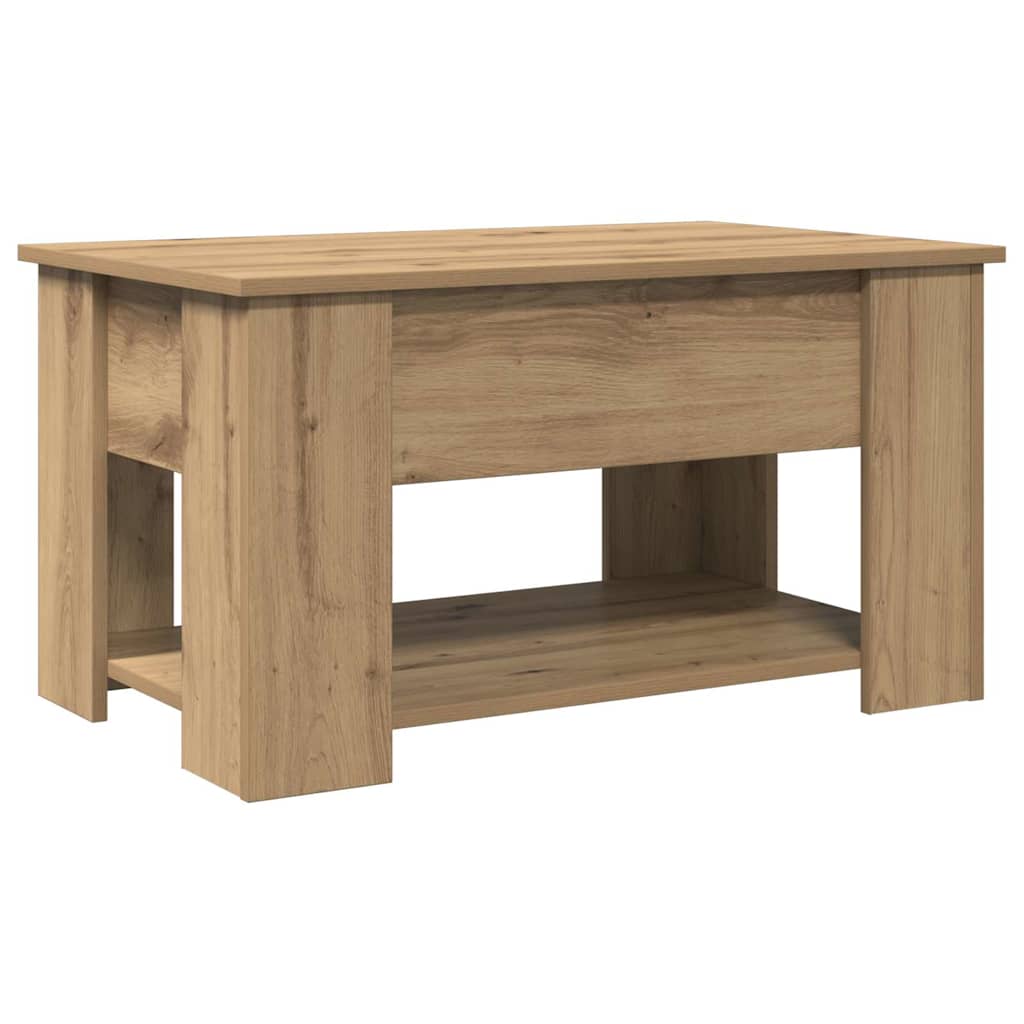Tavolino da Salotto Rovere Artigianale 79x49x41 cm Truciolato | homemem39