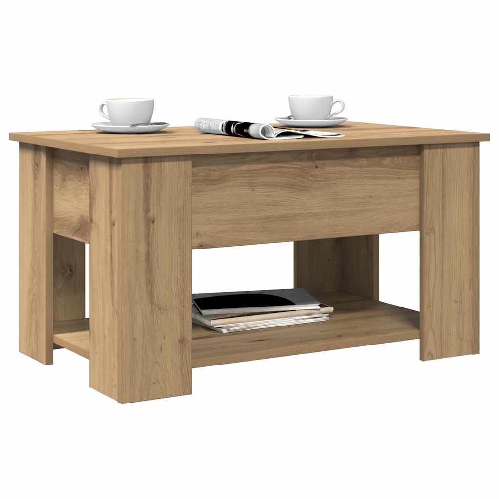 Tavolino da Salotto Rovere Artigianale 79x49x41 cm Truciolato | homemem39